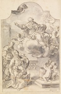 A Votive Image of a Boy Presented by His Parents to St. Nicholas of Bari by Francesco Saverio Mergolo
